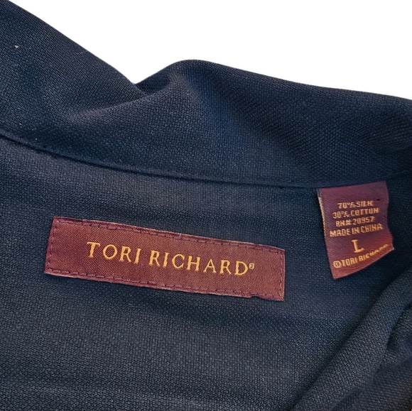 Tori Richard "Shaken not Stirred" Embroidered Black Short Sleeve Button-up Large - Picture 5 of 8